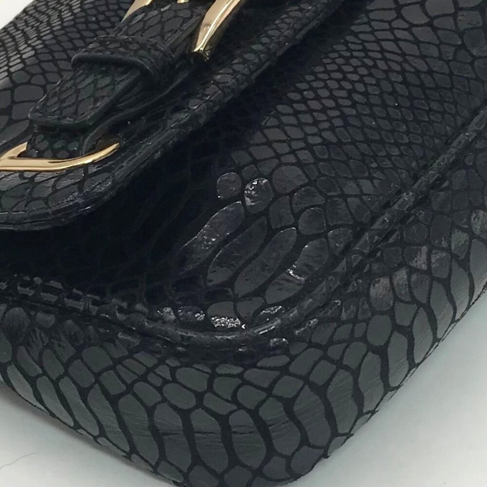 Michael Kors Black Python Leather Hamilton Flap S… - image 7